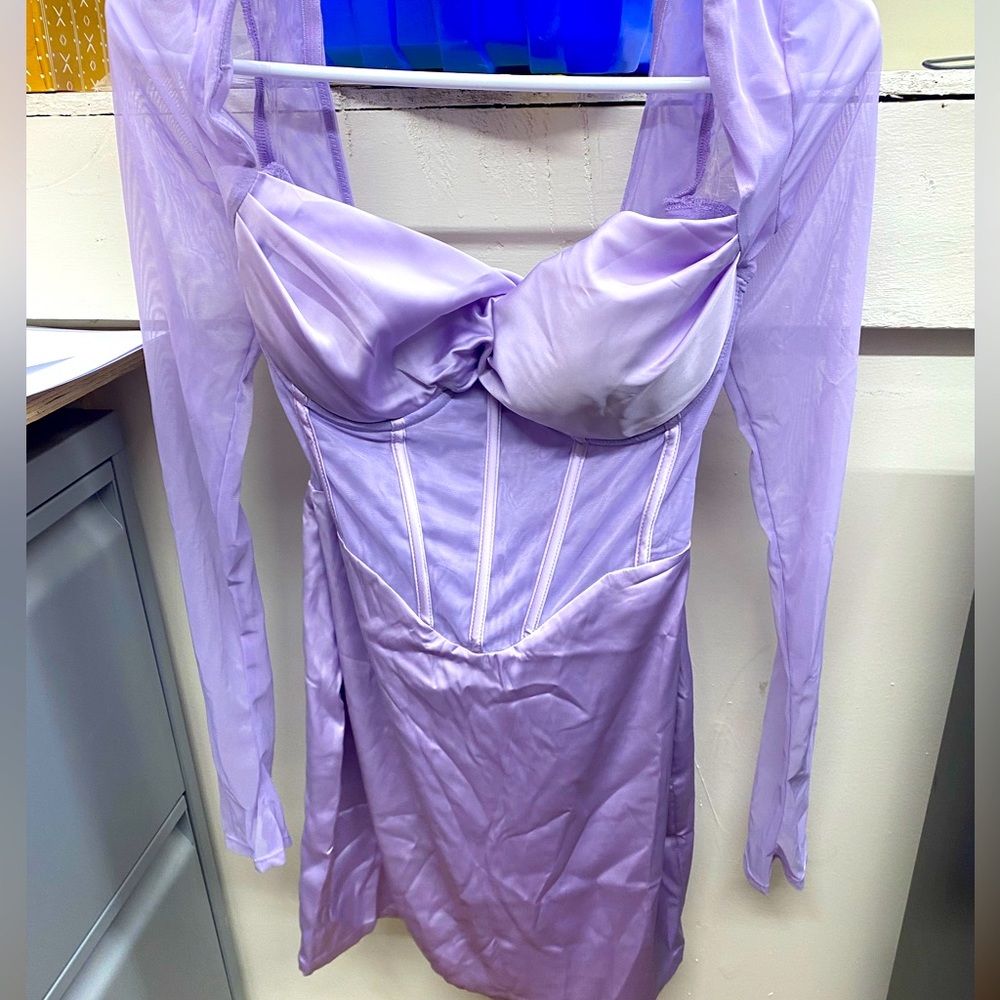 Oh Polly Lilac Mini Dress